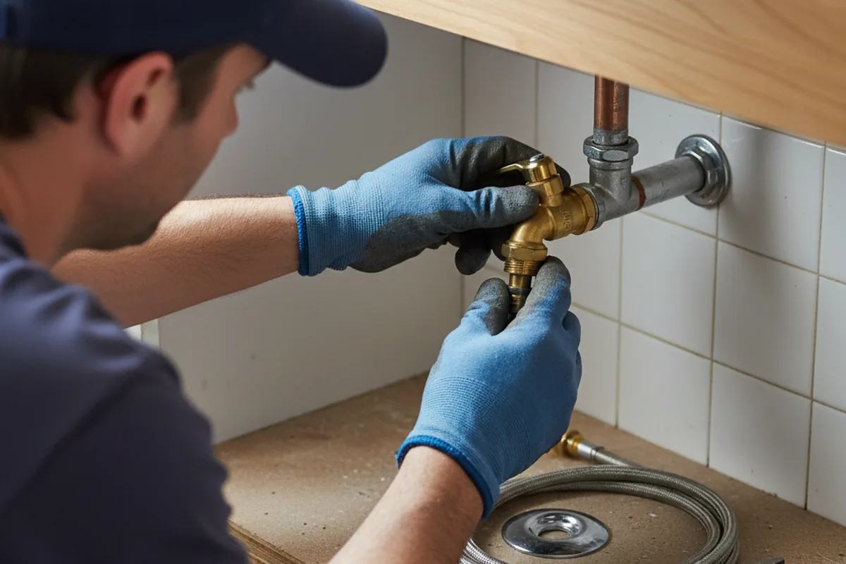 Shutoff valve and fitting work during Emergency Plumbing in Helendale